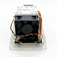 Refroidisseur de processeur de serveur 300W avec 5 caloducs en cuivre, base en cuivre 2U, ailettes en aluminium, 113x80x66.3mm, OEM ODM, MOQ 1 pièce