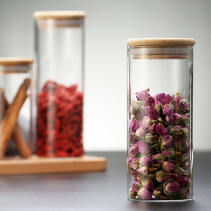 Set di Barattoli da Cucina per Conservazione di Tè, Caffè, <span class=keywords><strong>Zucchero</strong></span> <span class=keywords><strong>e</strong></span> Spezie, <span class=keywords><strong>Contenitori</strong></span> in Vetro Borosilicato per Alimenti - Product Image 5