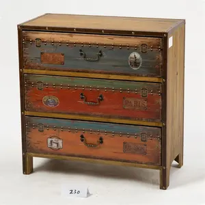 定制古董二手批发木质抽屉柜与抽屉的柜子