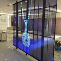 Panneau LED flexible transparent HD super mince P3.9-P10 écran en verre pour rideaux d'intérieur pour ascenseurs éducation film LED adhésif