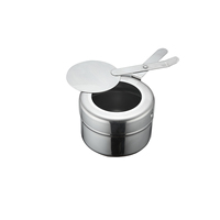 Plat de cuisson classique en acier inoxydable 201 écologique avec couvercle en verre pour buffet, compatible gaz et induction, sans revêtement