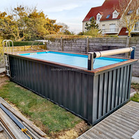 Piscine en acier de 20 pieds avec structure en acier, piscine extérieure chauffée pour enfants personnalisable, isolation acoustique