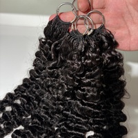 Offre Spéciale Cheveux Humains au Crochet Ondulés Profonds # Lot de Cheveux au Crochet Pré-Séparés Miracle Knots Couleur 1B pour Femmes