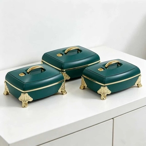 Ensemble de réchauds rectangulaires pour buffet, 3 pièces, chauffe-plats isolés 4,5L 5,5L 6,5L, casseroles en acier inoxydable pour <span class=keywords><strong>restaurant</strong></span> - Product Image 6