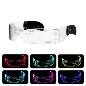 Gafas Acrílicas Brillantes en la Oscuridad con Diseño Moderno, Luces LED Intermitentes, Estilo Cyberpunk, para Fiestas de Cumpleaños y Bodas - Product Image 2