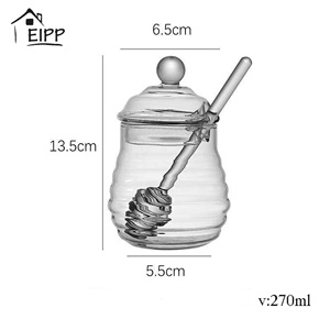 EIPP - Tarro de Miel de Vidrio, Nuevo y en Oferta, Mini Tarros de Miel, Tarro de Miel de Vidrio con Tapa Personalizada Única, Caja para Decoración del Hogar - Product Image 2