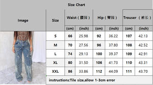 GX628 Damen Mode Streetwear Cargo Jeans mit Taschen und geradem Schnitt – Retro und Waschbar - Product Image 6