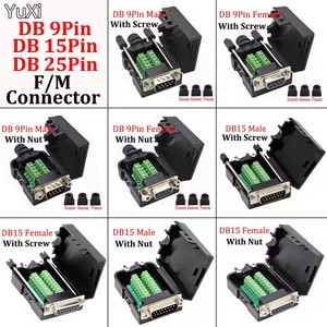 Conector DB25 DB15 DB9 de 9/15/25 pines, macho y hembra, sin soldadura, conector de conexión <span class=keywords><strong>COM</strong></span> RS232, puerto serie, adaptador de terminal D-SUB - Product Image 1