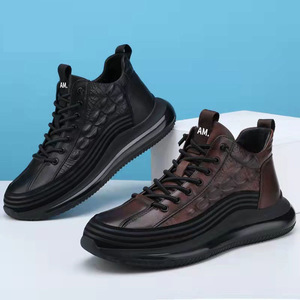 Baskets en similicuir imprimé PU tendance pour hommes, <span class=keywords><strong>bottes</strong></span> d'hiver, chaussures de course décontractées de luxe pour hommes - Product Image 4
