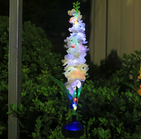 Luces Solares para Jardín con Forma de Jacinto, Panel Solar, IP65 Impermeable, Alta Luminosidad, Luces Decorativas para Jardín y Paisaje