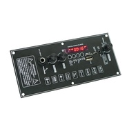 Modul Audio Amplifier Speaker Bluetooth MP3 dengan Tongkat Tarik Trolley, Input Baterai 2x10W 3.7V, dan Mikrofon