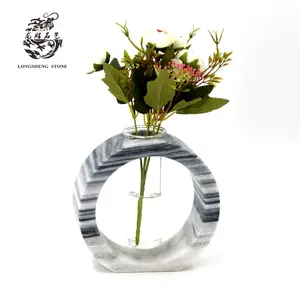 Vas kaca marmer gaya sederhana pernikahan, aula dekorasi ruang tamu harga rendah