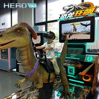 Machine de réalité virtuelle HEROVR Customer Magnet Dinosaur VR Ride : Jeu de tir à haute réactivité pour centre d'amusement