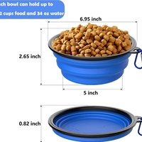 Bol de nourriture pliable pour animaux de compagnie en silicone de qualité alimentaire, imperméable, antidérapant, durable, écologique, pour chats, chiens, lapins et plus encore