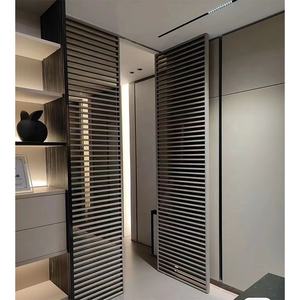 45X16mm profilé en aluminium noir mat double <span class=keywords><strong>porte</strong></span> battante deux parois vitrées fixes pour bureau maison intérieur <span class=keywords><strong>porte</strong></span> intérieure individuelle - Product Image 4