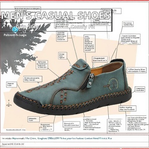 Men's Casual Low-<b>Top</b> Shoes Non-slip Light Weight for Outdoor <b>Walking</b> Autumn Winter Handmade Leisure Comfort Casual Style - Product Image 2
