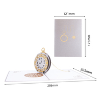 Winpsheng Personnalisé Nouveau Design Joyeux Anniversaire Carte 3D Pop-up Horloge Impression Offset