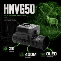 Monoculaire de vision nocturne pour la randonnée et le camping HNVG50 2560x1440 CMOS 45FOV Mode PIP Starlight Détection 400m Dispositif de montage sur casque