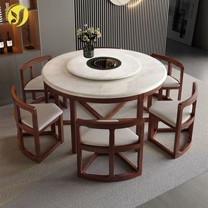 Set da Pranzo Deluxe, <span class=keywords><strong>Tavolo</strong></span> Decorativo in Ceramica Bianca per Sala da Pranzo, <span class=keywords><strong>Tavolo</strong></span> Allungabile con <span class=keywords><strong>Sedie</strong></span> - Product Image 6