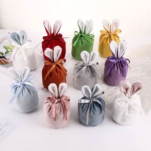 Caja de Regalo de Terciopelo Creativa con Orejas de Conejo de Pascua para Dulces, Ideal para Fiestas y Eventos Festivos - Product Image 6