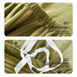 طقم غطاء كنبة محبوك من الجاكار شامل لجميع الجوانب ومقاوم لخدش القطط، بطانية مقعد قابلة للغسل ومرنة للموسم الجديد - Product Image 3