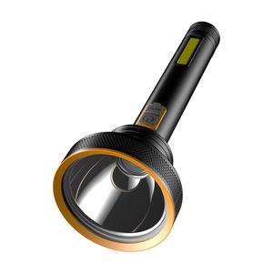 Linterna de aleación de aluminio de 5W de alta intensidad, recargable, portátil para exteriores, con reflector grande y cargador incluido - Product Image 2