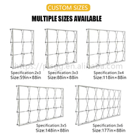 Support de toile de fond portable 3x3 en plastique, léger et écologique, pour exposition et promotion d'événements