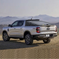 Ford Ranger Raptor Alüminyum Pikap Kamyonet Tentesi, Eğimli Arka Tasarım ve Anahtarlı Kilitlenebilir Geri Çekilebilir Tonneau Örtüsü ile