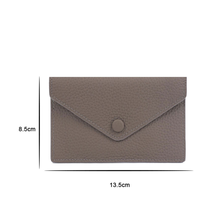 Dompet Koin Mini Kulit Sapi Stok Grosir untuk Pria dan Wanita, Banyak Slot Kartu, Tipis, Model Amplop