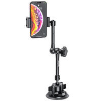 Usine directe robuste Angle réglable bras magique voiture ventouse support de téléphone portable Rotation à 360 degrés réglable