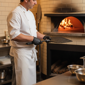 Pala per <span class=keywords><strong>Pizza</strong></span> Perforata da 12 Pollici Facile da Installare, Paletta Rettangolare in Alluminio con Rivestimento Duro - Product Image 4