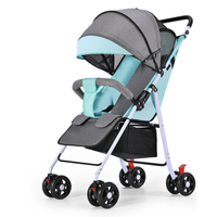 Poussettes pour bébé, pliables, faciles à s'asseoir, faciles à s'allonger, à un bouton, à quatre roues pour enfants, vente en gros