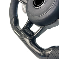 Maßgefertigtes Schwarzes Carbon-Faser Perforiertes Leder Sportlenkrad Geeignet für Perforierten MK6 GOLF JETTA
