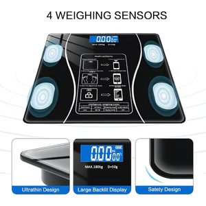 Báscula Digital para el Cuerpo, Cuadrada, hasta 180 Kg, Báscula de Grasa Corporal - Product Image 3