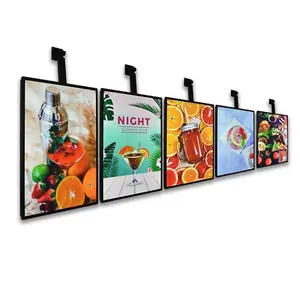 LED marco snap publicidad caja de luz restaurante publicidad de montaje en pared tablero del menú