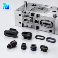 Moule d'injection LSR de précision personnalisé pour les bouchons d'étanchéité en silicone pour ports de charge USB-C, couvercles de ports OEM ODM