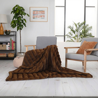 ZT Doux Chaud Épais Fausse Fourrure Vison Couvertures Jeter Minky Couverture pour Canapé Chaise Canapé Lit
