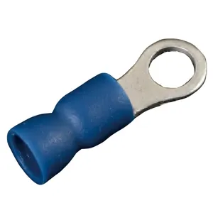 <span class=keywords><strong>RE</strong></span>系列聚氯乙烯预绝缘红蓝黑黄孔眼o型易推入口圆环压接电线端子接线片 - Product Image 1