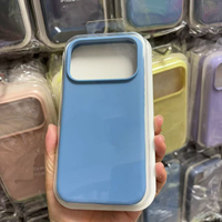 Coque de téléphone en silicone liquide souple personnalisée Minibook, couleur personnalisée, antichoc, avec emballage pour téléphone 17 16 Pro Max