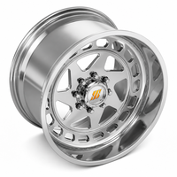 Jantes en alliage SRD Mirror Chrome à cinq branches en étoile, 20, 22, 24 pouces, 8x6.5, 6x139.7, design à déport profond pour Ford Mustang Camaro