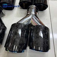 Pipa Knalpot Dual Outlet 1-ke-2 Stainless Steel Lapis Tunggal dengan Potongan Sudut Lurus/Potongan Datar untuk Modifikasi Mobil