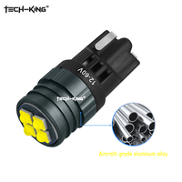Ampoules LED TECH-KING à haute luminosité 2525 pour feux de signalisation automobile 12-60V T10, ampoules de positionnement, éclairage automobile