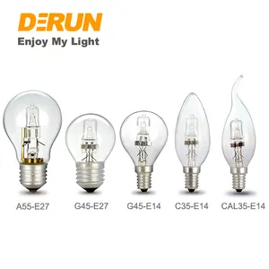 Đèn halogen tiết kiệm năng lượng thạch anh rõ ràng mờ 18W 28W 42W 53W 70W 105W E27 E26 B22 A55 A19 A60 110V 220V bán hàng nóng, Bóng Đèn HAL-A