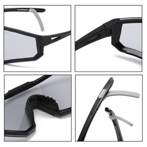 Youth Sports Sunglasses Photochromic UV400 Full Rim Adjustable Strap Cycling Running Windproof Outdoor <b>Eyewear</b> 7009 - Product Image 3