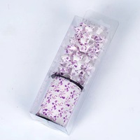 Weihnachtliche Dekorative Sternblume Buntes Weihnachtsmuster Ornament für Festliche Dekoration und Einfache Geschenkverpackung