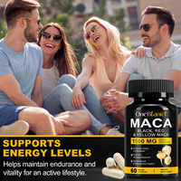 OneBotanical Natürliche 1500 MG EXTRA STRENGTH Maca-Kapseln mit Schwarzem, Rotem und Gelbem Maca zur Förderung der Sexuellen und Reproduktiven Gesundheit