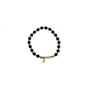 Bracelet en argent sterling Yinruitai S925 avec agate noire pour femmes, à porter tous les jours, cordon élastique réglable - Product Image 5
