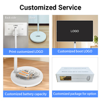 Téléviseur portable à écran tactile de 24 pouces, processeur 8 cœurs, système d'exploitation Android, 128 Go de stockage, batterie intégrée, caméra 13MP, téléviseur mobile intelligent, moniteur rotatif