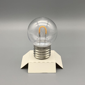 Lampadina LED G45 0.8W <span class=keywords><strong>220V</strong></span> <span class=keywords><strong>E27</strong></span> in Plastica Morbida Curva Tipo U Stile Retrò Creativa Decorativa a Sfera - Product Image 6