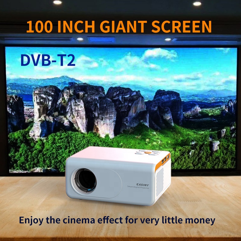 2022 new arrival E1 mirror wireless slim led high resolution multilingual home theater cinema education beamer projector